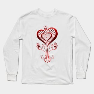 Heart Flower Long Sleeve T-Shirt